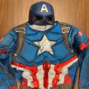 Captain America Puffy Boys Large w/ Mask